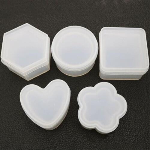 Silicone Resin Molds Storage Box Mold For Jewelry Making Heart Shape Cut Mold DIY Crystal Epoxy UV Gift Box Jewelry Moulds Tools