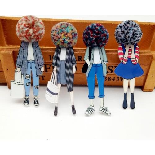 Cute Badges Cartoon Brooch Pins for Woman Handmade Lapel Pins DIY Icons Pins on backpack Jewelry Brooch Gifts Drop-Shipping