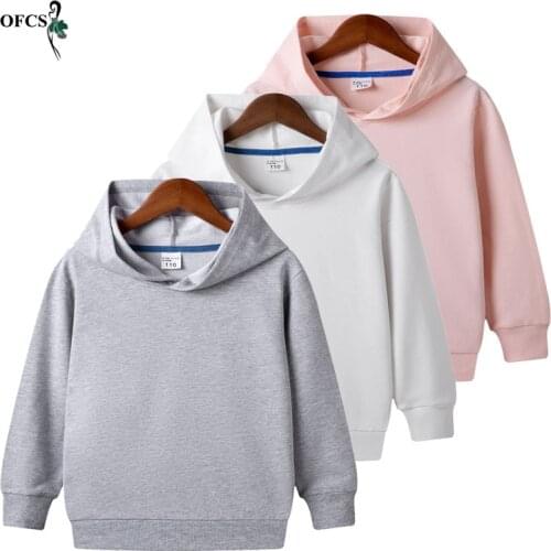New Sweatshirts For Boy Childrens Sweatshirt Christmas Tops Girls Kids Costume Undefined Solid Hooded Sweater Cotton Streetwear