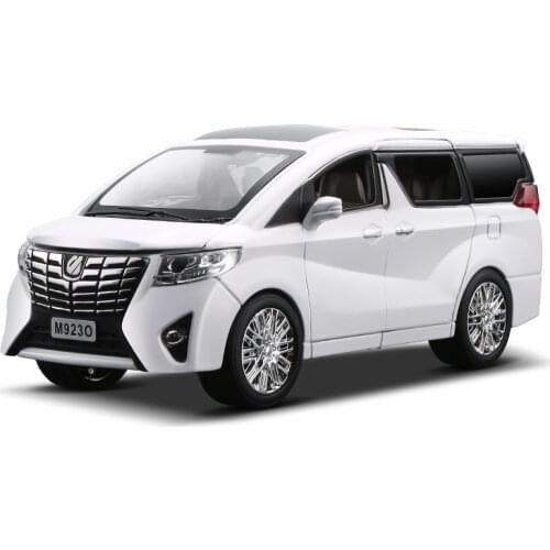 NEW 1:24 1:32 Toyota Alphard Luxury Business Car Model Alloy Pull Back Toy Vehicles 6 Doors Can Be Opened Free Shipping