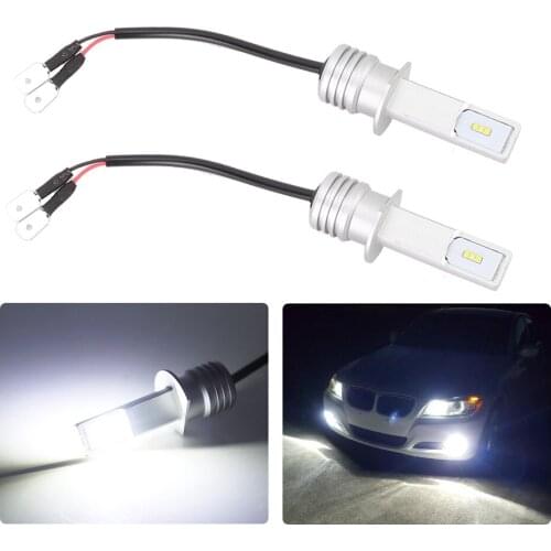 2Pcs 72W 6000K 12-24V Universal Car White LED Light Bulbs For H1 Fog Light Lamp with Decoder