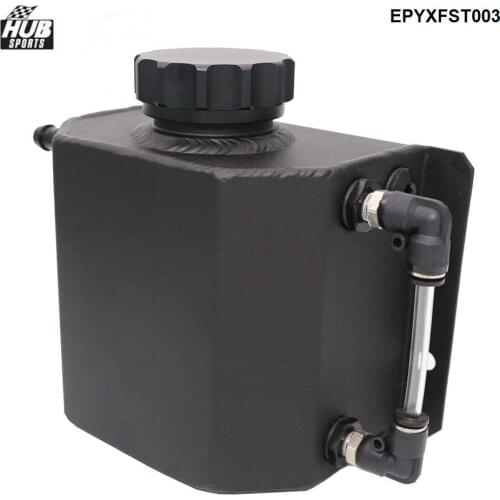 Universal 1L Aluminum Oil Catch Can Tank Reservoir with Drain Plug Racing Oil Catch Tank EPYXFST003