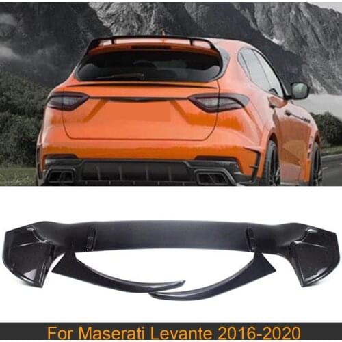 Rear Roof Boot Lip Wing Spoiler For Maserati Levante 2016 - 2020 Car Rear Window Side Spoiler Wing Carbon Fiber