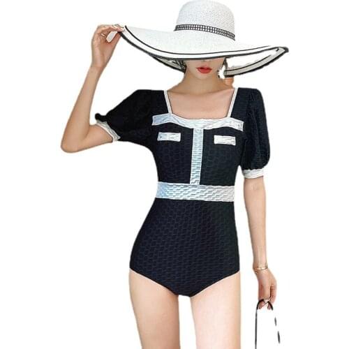 Women One Piece Suits Monokini Korean Vacation Hot Springs Beach Swimwear Swimsuit Tankini Bathing Suit