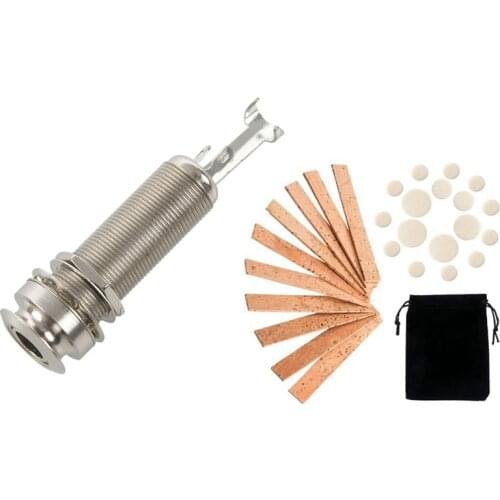 10 Pcs Guitar Pickup Endpin Output Jack Nickel Strap Lock & 27 Pcs Clarinet Instrument Accessory Replacement Kit