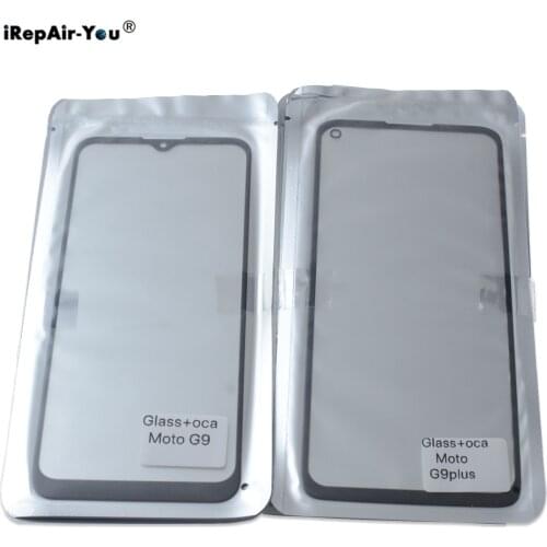 5PCS Touch Panel Front Outer Glass Lens + OCA Film Replacement For Moto G8 G7 G9 G10 Power Plus Play One Action LCD Glass Cover