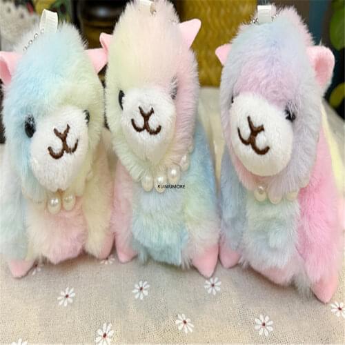 1X Random color. 13CM colorful Keychain animal Plush Stuffed TOY Doll ; party GIFT DOLL