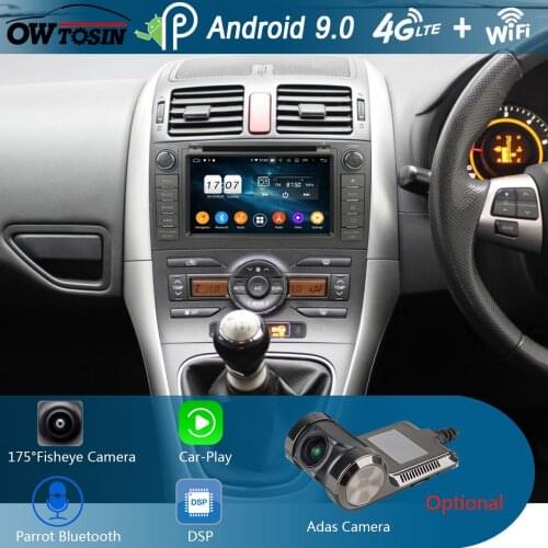 7" IPS 8 Core 4GB RAM+64GB ROM Android 9.0 Car DVD Player For Toyota Avensis 2009-2015 DSP Radio GPS Parrot BT Adas carplay