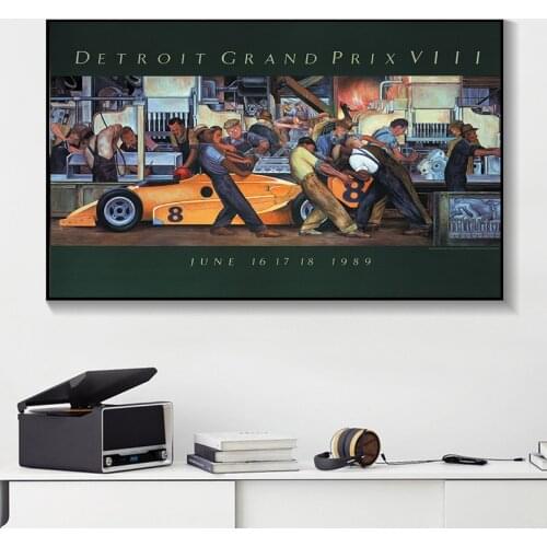 Abstract Oil Racing Car Painting Canvas Painting Print Wall Art Picture For Living Noom Home Decoration Frameless