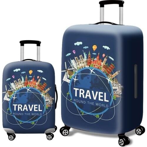 City Design Pattern Thicken Luggage Covers Trolley Suitcase Case Protective Cover for 18-32 inch Baggage Case Travel Accessorie