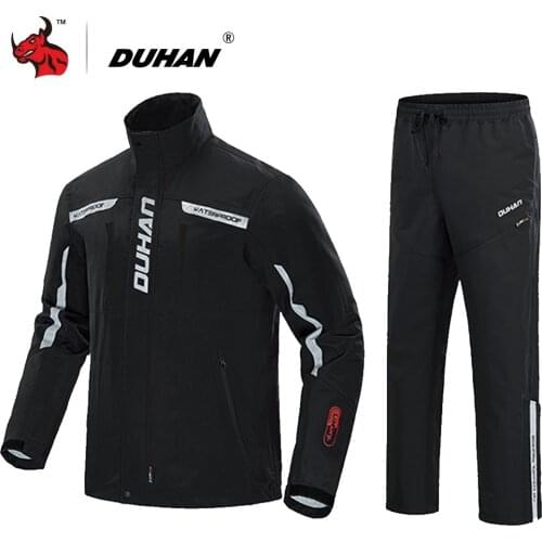 DUHAN Motorcycle Rain Suit Raincoat Split Rain Pants Motorcycle Rain Jacket Riding Motorbike Waterproof Rain Coat Motorcycle