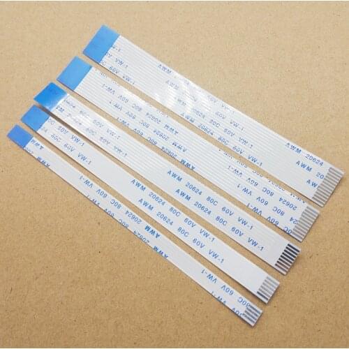 10pcs FFC Reverse Side Flexible flat cable 10cm 1.0mm 4/6/8/10/12/14/16/18/20/22/24/30 Pin B Type AWM 20624