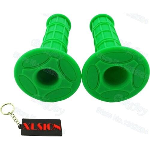 Universal 7/8" 22mm Soft Rubber Handlebar Hand Grips Green For MX Pit Dirt Bike ATV Quad Go Kart Scooter Motorcycle Motocross