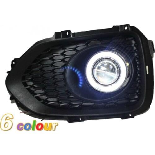Eosuns Innovative Cob Angel Eye Led Daytime Running Light Drl + Halo Fog Lamp + Projector Lens for Kia Sorento 2009-12