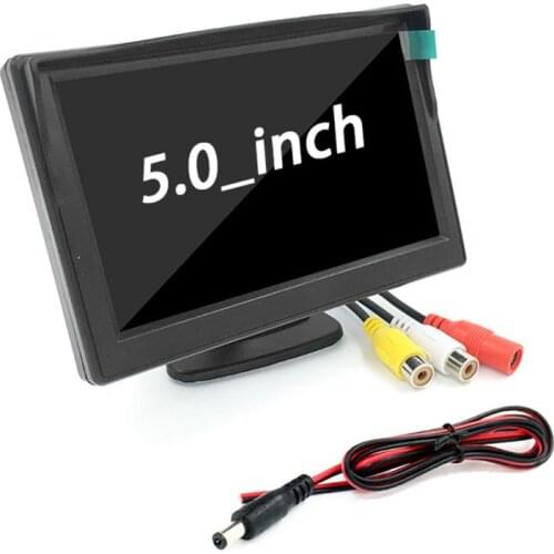 5 inch LCD Screen Monitor Suction Cup Car Rearview Reverse Backup Cam Parking Camera