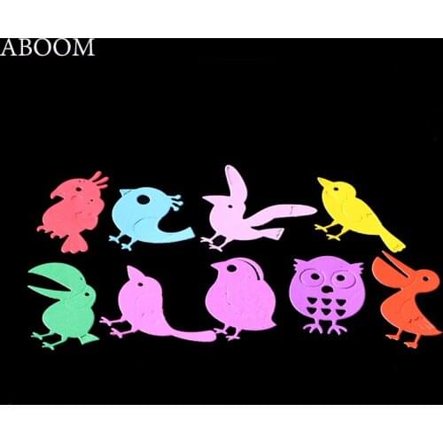 ABOOM Hot Sale Lovely Birds Flying Animal Cutting Dies Embossing Folder Decorative Paper Scrapbooking Album DIY Craft Die Cut