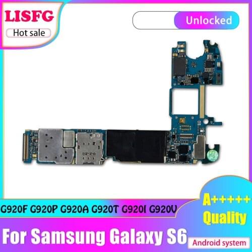 32GB Motherboard For Samsung Galaxy S6 G920F G920P G920V G920A G920T G920I Unlocked Mainboard Android Logic Board Good Plate