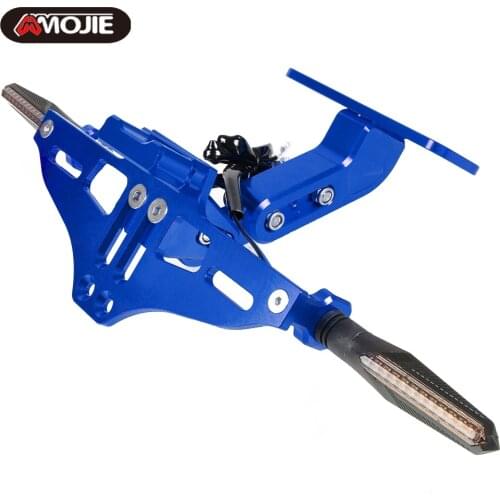 Motorcycle Accessories For YAMAHA MT10 MT09 MT07 MT03 MT01 XSR700 900 Rear Tail Tidy License Plate Holder Bracket LED Light
