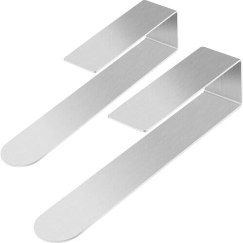 D7WA Wall-Mounted Stainless Steel Towel Rack Holder with Hook Self Adhesive Hanging Shelf Rail Punch-Free Bathroom Kitchen