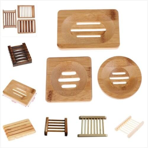 Natural Carbide Wood Soap Dish Wooden Soap Container Travel Wood Soap Box Shower Plate Bathroom Soap Holder