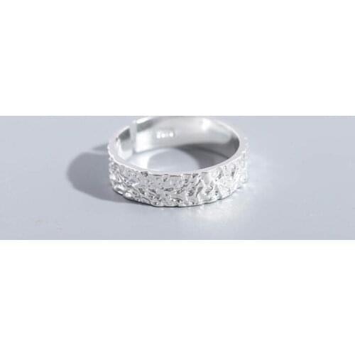 Creative Simple Geometric Irregular Silver Rings For Women Lady Gifts Open Adjustable Wedding Party Fine Jewelry