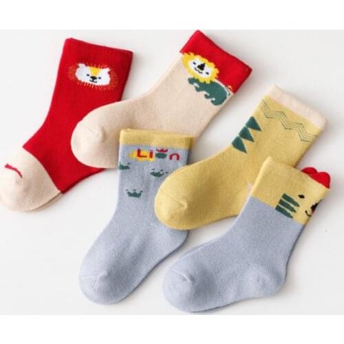 5 Pairs/lot Newborn Baby Socks Boys Girls Autumn Winter Socks Kids 100% Cotton Baby Boy Socks Mesh Infant Socks