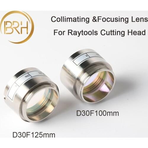 BRH Fiber Laser Focus Lens D30 F100 F125mm with Lens Holder for Raytools Laser Cutting Head BT240 BT240S 0-4000W
