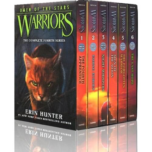 8-15 year 6book/set Erin Hunter Warriors Omen of the Stars English picture story books Childrens literature chapter Bridge Book