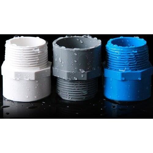 PVC Socket Metric 20,25,32,40,50,63,75,90,110mm x Male BSP Thread 1/2",3/4",1",1-1/4",1-1/2",2",2-1/2",3",4" Pipe Fittings