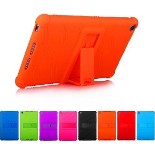 Silicone Case For Huawei MediaPad M5 Lite 8.0 T5 8'' JDN2-W09 AL00 8.0 inch Soft Stand Cover for Huawei Honor Pad 5 8 tablet #N