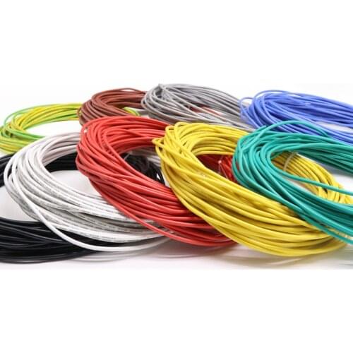 Blue UL3135 Flexible Silicone Wire Cable 30 28 26 24 22 20 18 16 14 12 10AWG Hook-Up Wire Tinned Copper 200℃ 600V