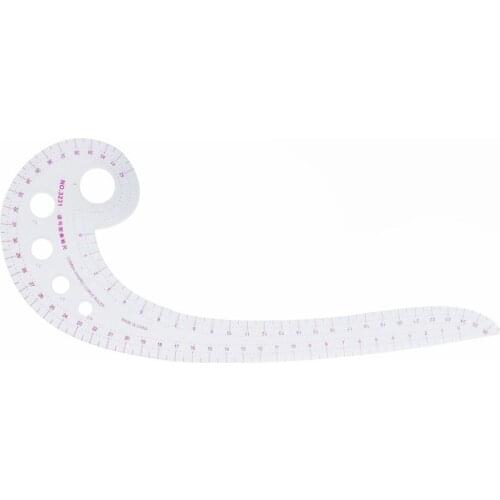 SODIAL(R) 11.8" Long Comma Shaped Plastic Transparent French Curve Ruler Spline