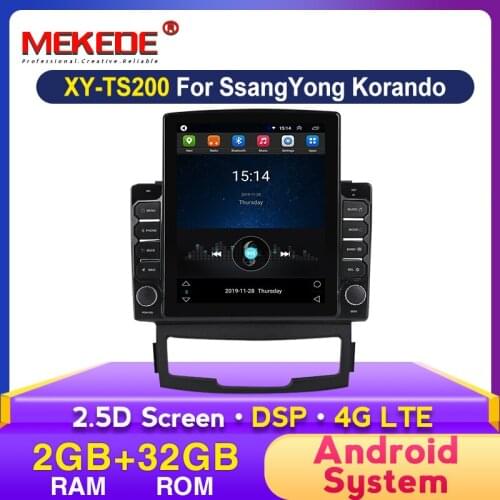 Tesla Style Andriod system CAR multimedia player GPS navigation audio For SSANGYONG KORANDO 2011 2013 car radio sterero WIFI BT