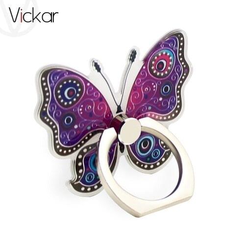 Butterfly Metal Ring Universal Mobile Cell Phone Stand Holder for Smartphone Adjustable Support Phone Holder