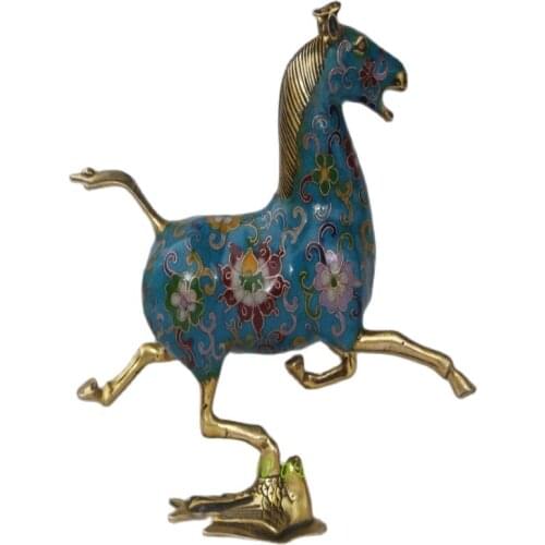 High Quality Decorative Ornaments Cloisonne Ornaments Horse Riding Chebi