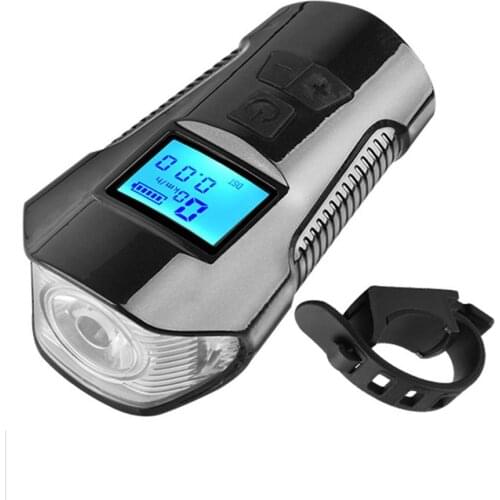 Bright Led Bike Lights Rear And Front Light Kit USB Rechargeable Bike Odometer Battery Display With Backlight With Bike Bell