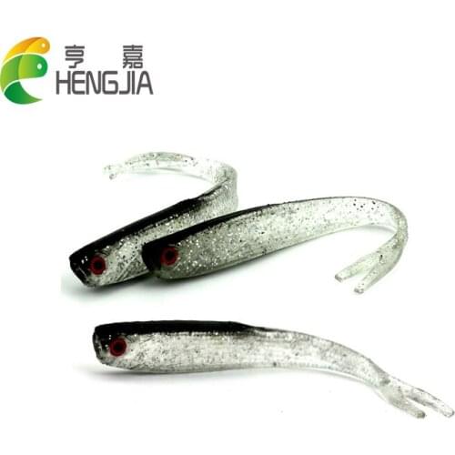 HENGJIA 10pcs 10CM 4G Soft Fishing Lures Gray Lures Swimbaits Silver Carp pesca Fishing Tackles Artificial Baits