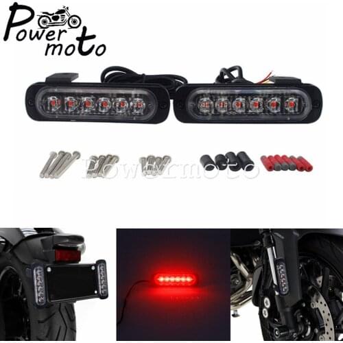 12V B6 LED Motorcycle Waterproof Taillight Brake Turn Signal Lamp Rear License Plate Light Accessories Brake Light Kit
