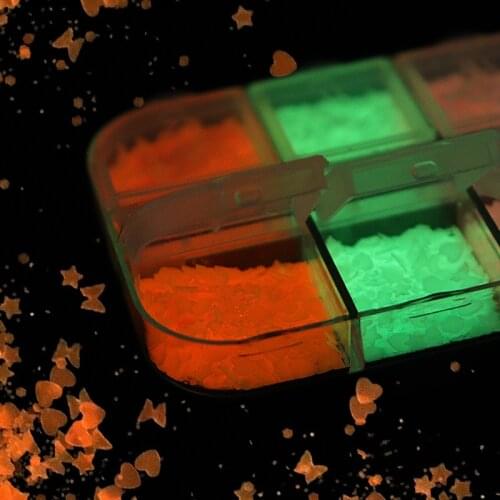 12Grid DIY Luminous Butterfly Star Mixed Glitter Flakes Sequins Epoxy Resin Filler Glitter Clay Filling Making Craft Design DIY