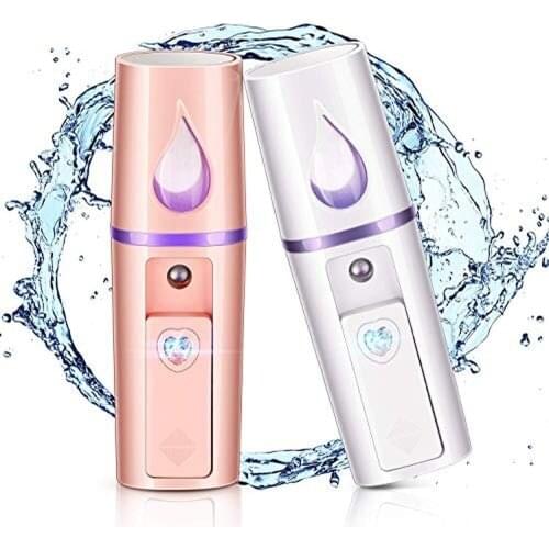 2 Pack Nano Facial Steamer Sauna Portable USB Mini Facial Steamer Face Humidifier Sprayer Moisturising Face Steamer