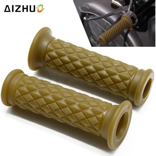 22 25MM Motorcycle Universal Vintage Rubber Motorbike Handlebar For SUZUKI Yamaha V Star 1100 650 Classic/Custom