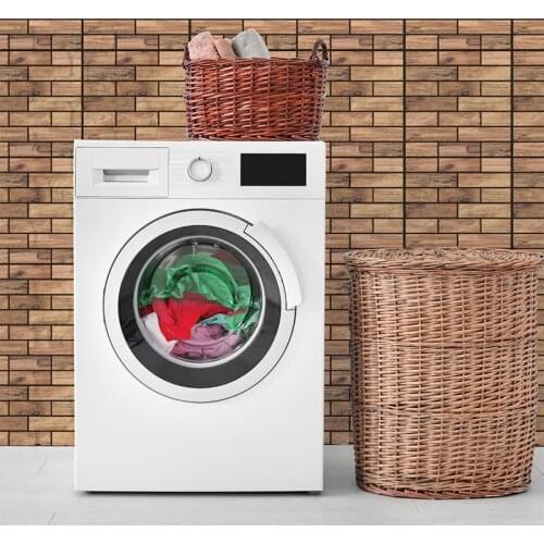 3d Wall Stickers For Living Room Bedroom TV Background Wall Mural Waterproof Self-adhesive Woodgrain Brick Stickers Home Decor