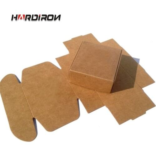 HARDIRON Blank Small White Black Soap Cardboard Paper Boxes,Small Black Kraft Paper Craft box,Candy Gift Packaging Boxes