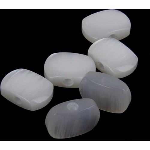 6 White Pearloid Acrylic Buttons For Guitar Tuner Machine Heads Tuning Keys
