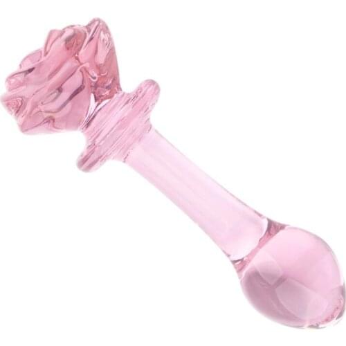 Glass Anal Plug G-spot Massager Dildo Butt Pleasure Expender Stimulator Adult Sex Toy for Women Men
