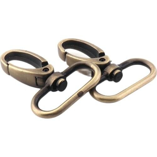 Antique Brass Swivel Hooks Leather Crafts Purse Shoulder Strap Clasp Clip Trigger Buckle Key Ring Dog Chain Collar Snap Hook