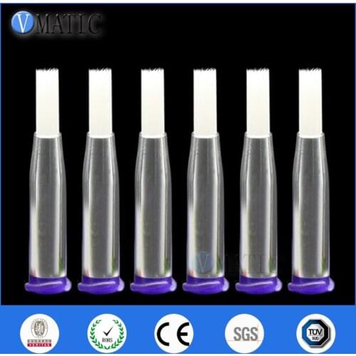 Free Shipping 21G Glue Dispensing Needle Brush Double Screw Thread Needles EFD Soft Round Dia 4mm Brush Needle