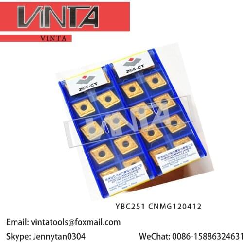 Free shipping high quality 10pcs/lots YBC252 YBC251 CNMG120412 cnc carbide turning inserts