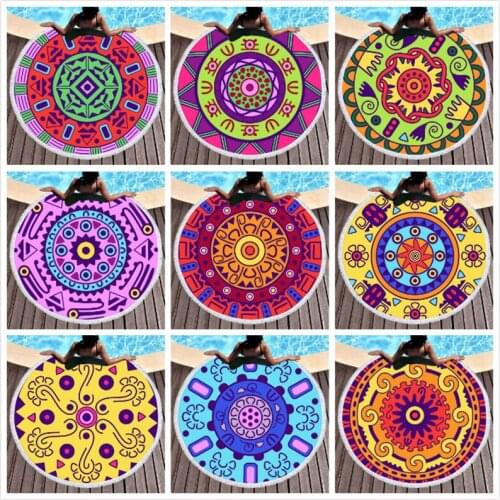 Colorful Datura pattern series Large Size Beach Towels Mat Sand-free Beach Blanket Sand Proof Beach Swimming Pool Mat