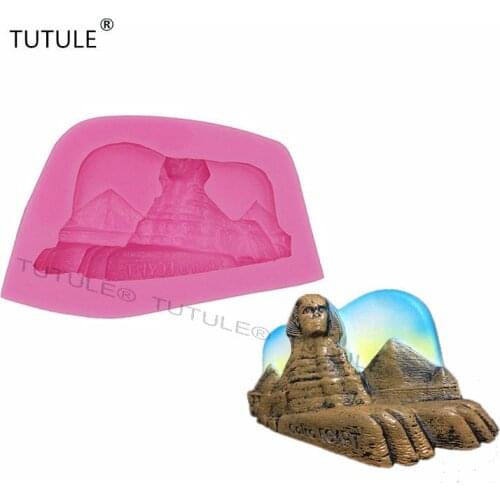 Gadgets Egyptian pyramids Sphinx silicone mold for Polymer clay, Resin,Wax,Miniature Food,Sweets,plaster Mold